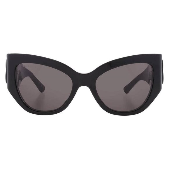 New Authentic Balenciaga Grey Butterfly Ladies Sunglasses BB0322S 001 57 BB0322S - Picture 1 of 5